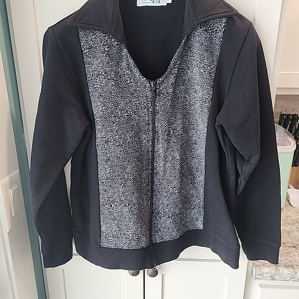 Passion Lilie Zip Up Sz M Womens‎ Black